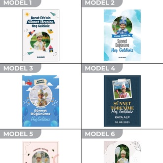 Sünnet Düğünü Karşılama Panosu , Kişiye Özel Tasarlabilir Model ve Stand Seçenekli