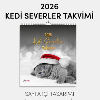 2025 Yeni Yıl Kedi Severler Takvimi - Masa ve Duvar Tipi, Hayvan Sever Takvimi