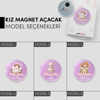 Yeni Doğan Bebek İçin Hoş Geldin Magnet – Yuvarlak Açacaklı Tasarım Modelleri