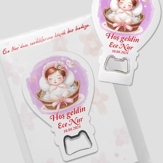 Kişiye Özel Açacaklı Balon Magnet – Sevimli Dostlar Serisi (6 Farklı Kız Model Seçenekli)