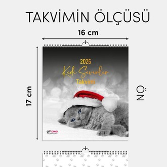2025 Yeni Yıl Kedi Severler Takvimi - Masa ve Duvar Tipi, Hayvan Sever Takvimi