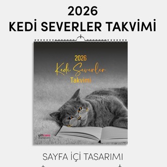 2025 Yeni Yıl Kedi Severler Takvimi - Masa ve Duvar Tipi, Hayvan Sever Takvimi