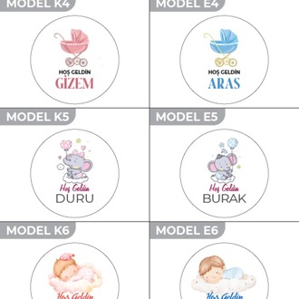 Kişiye Özel Yenidoğan Hoşgeldin Bebek Metal Kutu Seti | Kız & Erkek Modeller
