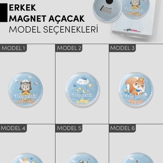 Yeni Doğan Bebek İçin Hoş Geldin Magnet – Yuvarlak Açacaklı Tasarım Modelleri