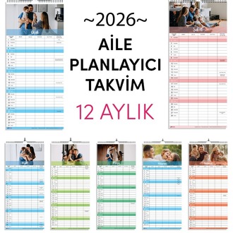 Kişiselleştirilebilir Aile Planlayıcı Takvimi - Fotoğraf Baskılı Planlayıcı Takvim