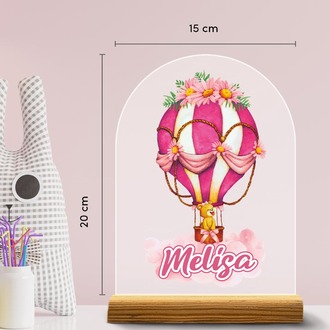 Kişiye Özel Uçan Balon Temalı 17 Parça Yenidoğan Seti - Kapı Süsü, Masa Süsü, Magnet
