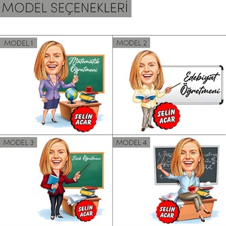 Öğretmenler Günü’ne Özel Porselen Karikatür Kupa - Özelleştirilebilir Kupa Bardak