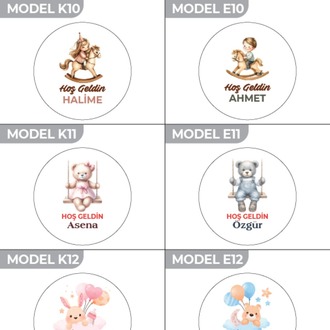 Kişiye Özel Yenidoğan Hoşgeldin Bebek Metal Kutu Seti | Kız & Erkek Modeller