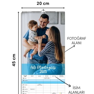 Kişiselleştirilebilir Aile Planlayıcı Takvimi - Fotoğraf Baskılı Planlayıcı Takvim