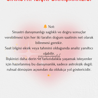 Sinastri Astrolojik İlişki Danışmanlığı