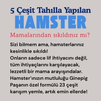 Cüce Hamster Karışım Yemi (Ginepig Paşa Özel Formülü)