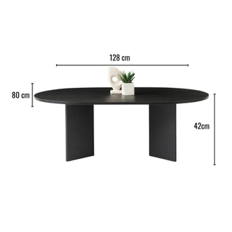 Orta sehpa oval sabit oscar model 80x130 cm