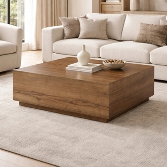 Traverten Orta Sehpa Sabit Lizbon Model 90X90