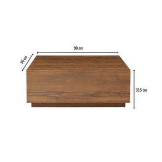 Traverten Orta Sehpa Sabit Lizbon Model 90X90