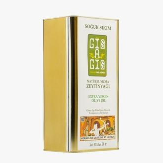 5 Litre Gisagis Zeytinyağı - 0,1 Asidite, Erken Hasat, Soğuk Sıkım
