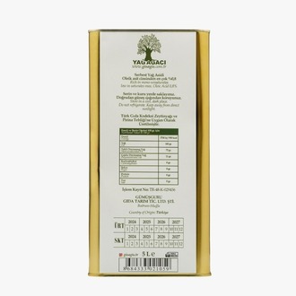 5 Litre Gisagis Zeytinyağı - 0,1 Asidite, Erken Hasat, Soğuk Sıkım