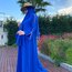 Kristal Taşlı Özel Abaya Takım + Şal