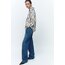 Zara model saten boyuna çizgili gömlek