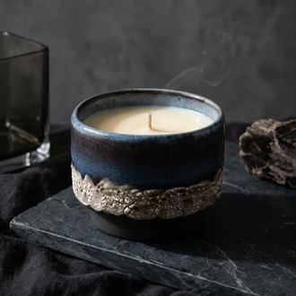 El Yapımı Stoneware Kapta Soya Mum – 250 g