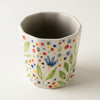 El Boyaması Stoneware Kulpsuz Bardak – 200 ml