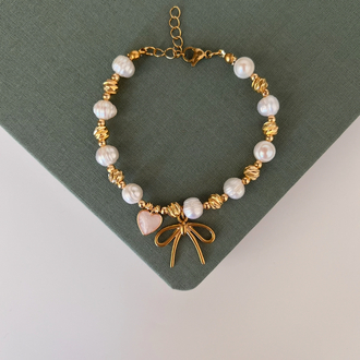 Ribbon Pearl İnci Bileklik 