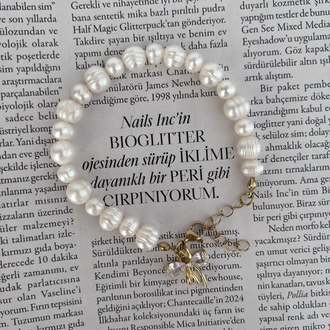 Taşlı Fiyonk Küçük&Büyük İncili Bileklik