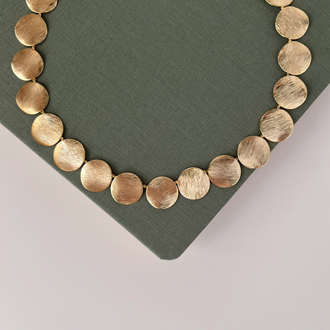 Sıralı Yuvarlak Gold Choker Kolye 