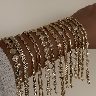Gold Yonca Bileklik | VİP