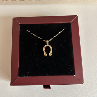 Gold Renkli Nal Kolye | Çelik 