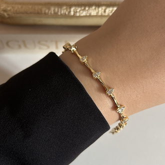 Gold Kemik Taş Bileklik | VİP 