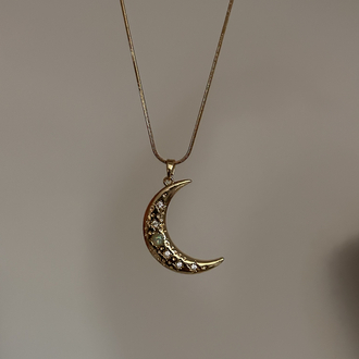 Gold Ay Kolye | Çelik