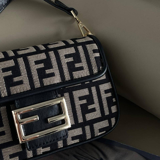 Fendi Baguette Mini Bej Siyah