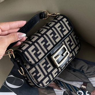 Fendi Baguette Mini Bej Siyah