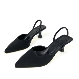Siyah zara 6 cm topuklu ayakkabı