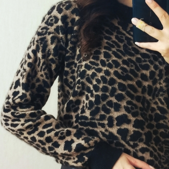 Leopar Desenli Kazak 
