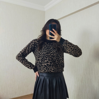 Leopar Desenli Kazak 