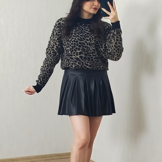 Leopar Desenli Kazak 