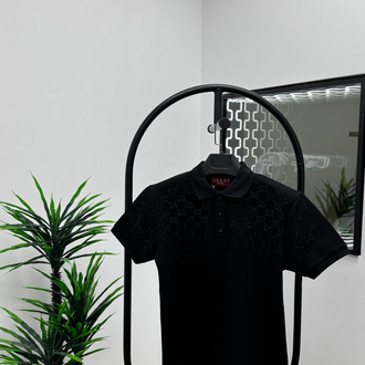 YENI SEZON-GUCCİ TAŞ DETAYLI POLO YAKA