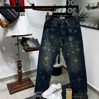 YENİ SEZON - KOT PANTOLON DESENLİ