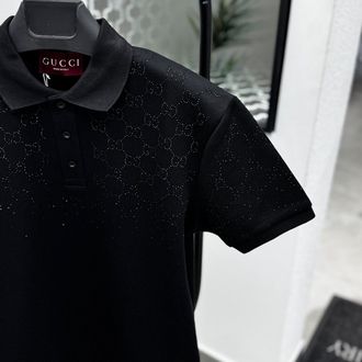 YENI SEZON-GUCCİ TAŞ DETAYLI POLO YAKA