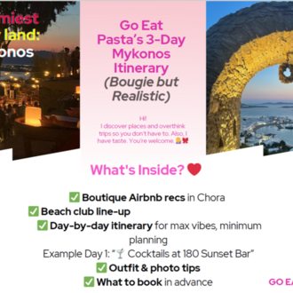 Go Eat Pasta’s 3-Day Mykonos Itinerary