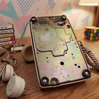 Vintage 80’ler Yeşil Rotary Telefon – Klasik Çevirmeli Retro Masa Telefonu
