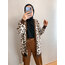 leopar detay triko ceket
