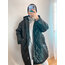 siyah kapitone oversize mont 