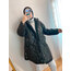siyah kapitone oversize mont 