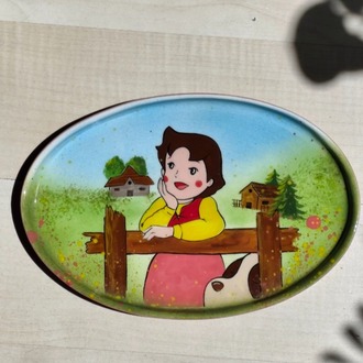 Heidi El Boyaması Dekoratif Seramik Tabak