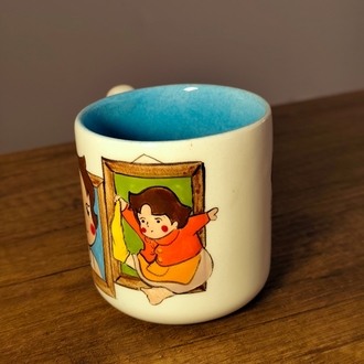 Heidi Tabloları El Yapımı Seramik Kupa – 220 ml | Tamamı El Boyaması Koleksiyon Kupası