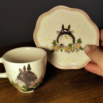 Totoro Temalı Türk Kahvesi Takımı