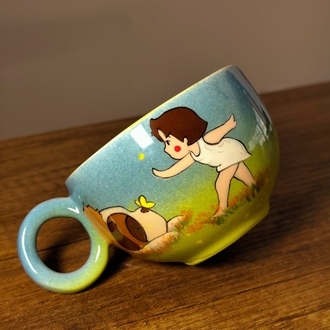 Heidi El Yapımı Seramik Fincan – 200 ml | Tamamı El Boyaması Koleksiyon Kupası