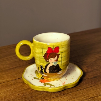 Kiki ve Jiji Temalı Türk Kahvesi Takımı